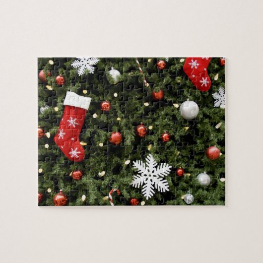 Noord-Amerika. Kerstversiering aan boom. 2 Legpuzzel (Horizontaal)