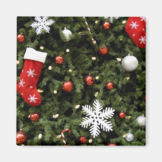 Noord-Amerika. Kerstversiering aan boom. 2 Magneet (Voorkant)