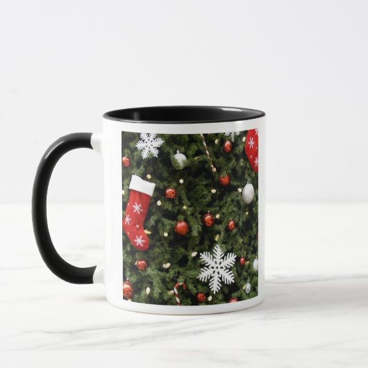 Noord-Amerika. Kerstversiering aan boom. 2 Mok (Links)