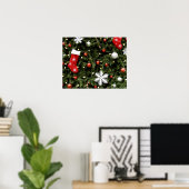 Noord-Amerika. Kerstversiering aan boom. 2 Poster (Thuiskantoor)