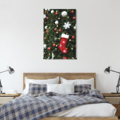 Noord-Amerika. Kerstversiering aan boom. 5 Canvas Afdruk (Insitu (Slaapkamer))
