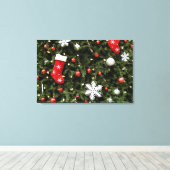 Noord-Amerika. kerstversieringen op boom. 2 Canvas Afdruk (Insitu (Houten vloer))