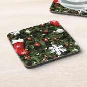 Noord-Amerika. kerstversieringen op boom. 2 Drankjes Onderzetter (Linkerzijde)