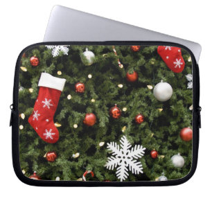 Noord-Amerika. kerstversieringen op boom. 2 Laptop Sleeve
