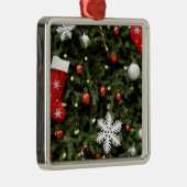 Noord-Amerika. kerstversieringen op boom. 2 Metalen Ornament (Rechts)