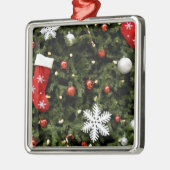 Noord-Amerika. kerstversieringen op boom. 2 Metalen Ornament (Links)