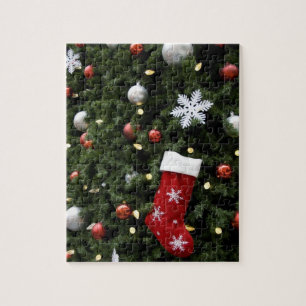 Noord-Amerika. kerstversieringen op boom. 5 Legpuzzel