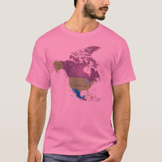 NOORD-AMERIKA MAP T-SHIRT