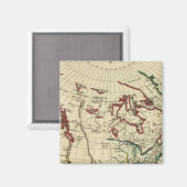 Noord-Amerika met grenzen Magneet (Voorkant / Achterkant)