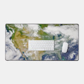 Noord-Amerika met rook zichtbaar op locaties. Bureaumat (Keyboard & Muis)