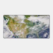 Noord-Amerika met rook zichtbaar op locaties. Bureaumat (Voorkant)