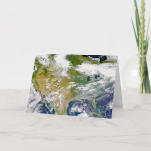 Noord-Amerika met rook zichtbaar op locaties. Kaart