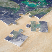 Noord-Amerika met rook zichtbaar op locaties. Legpuzzel (Zijkant)