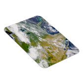 Noord-Amerika met rook zichtbaar op locaties. Magneet (Rechterzijde)