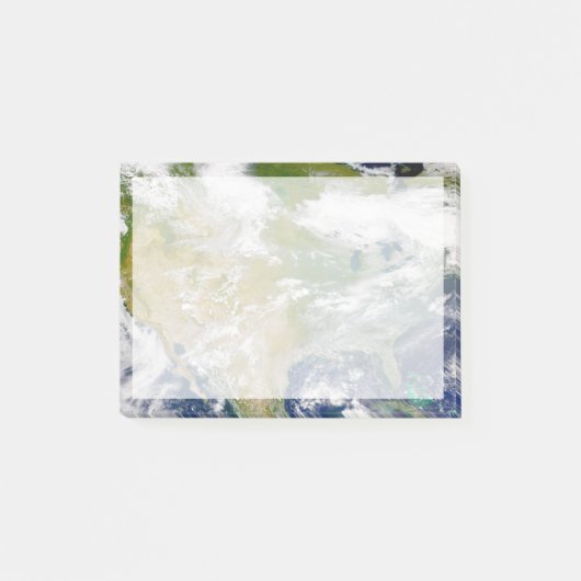 Noord-Amerika met rook zichtbaar op locaties. Post-it® Notes (Voorkant)