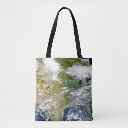 Noord-Amerika met rook zichtbaar op locaties. Tote Bag (Voorkant)