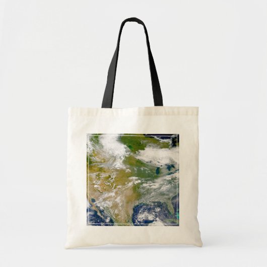 Noord-Amerika met rook zichtbaar op locaties. Tote Bag (Voorkant)