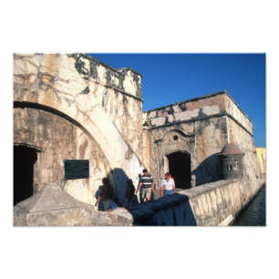 Noord-Amerika, Mexico, Veracruz. San Juan Ulua Foto Afdruk