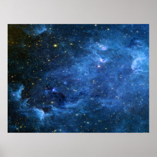 Noord-Amerika Nebula Infrarood Blue Value Poster