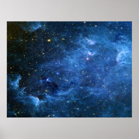 Noord-Amerika Nebula Infrarood Blue Value Poster (Voorkant)