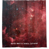 Noord-Amerika Nebula Infrarood Shower Curtain Douchegordijn (Voorkant)