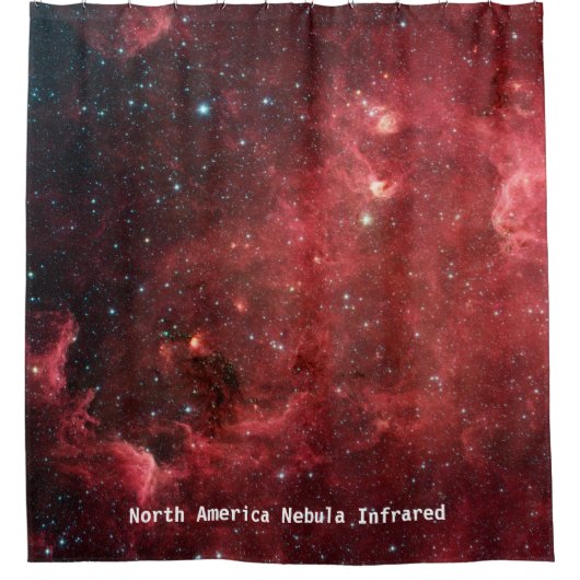 Noord-Amerika Nebula Infrarood Shower Curtain Douchegordijn (Voorkant)