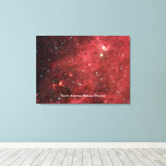 Noord-Amerika Nebula Infrred Canvas Afdruk (Insitu (Houten vloer))