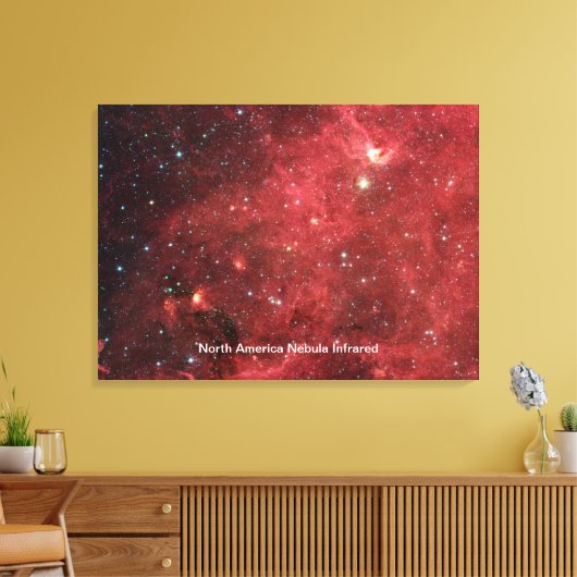 Noord-Amerika Nebula Infrred Canvas Afdruk (Insitu (Woonkamer))