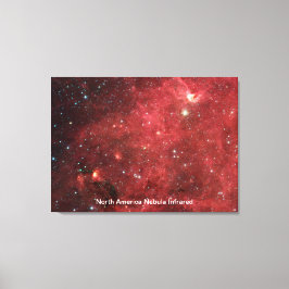 Noord-Amerika Nebula Infrred Canvas Afdruk