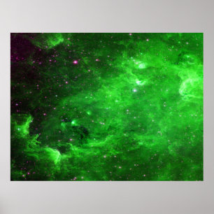 Noord-Amerika Nebula Infrred Green Value Poster