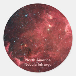 Noord-Amerika Nebula Infrred Ronde Sticker
