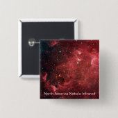 Noord-Amerika Nebula Infrred Vierkante Button 5,1 Cm (Voorkant /achterkant)
