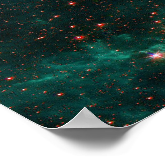 Noord-Amerika Nebula Turquoise Value Poster (Hoek)