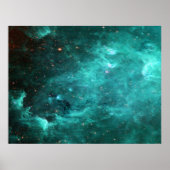 Noord-Amerika Nebula Turquoise Value Poster (Voorkant)