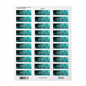 Noord-Amerika Nebula Turquoise, ZGS Return Address Etiket (Full Sheet)