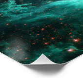 Noord-Amerika-nevel Turquoise Perfect Poster (Hoek)