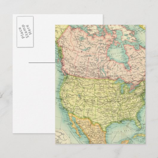 Noord-Amerika politiek Briefkaart (Voorkant / Achterkant)