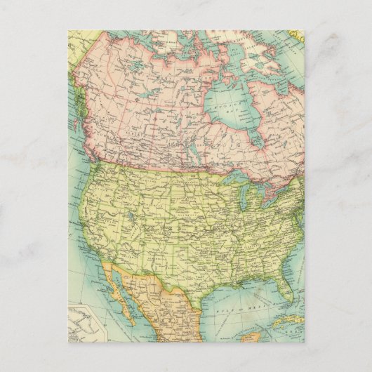 Noord-Amerika politiek Briefkaart (Voorkant)