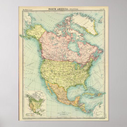 Noord-Amerika politiek Poster (Voorkant)