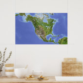 Noord-Amerika Poster (Keuken)
