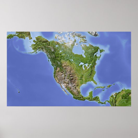 Noord-Amerika Poster (Voorkant)