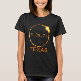 Noord-Amerika Totaal Zonneverduistering 2024 Texas T-shirt