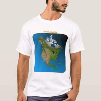 Noord-Amerika van Space T-shirt