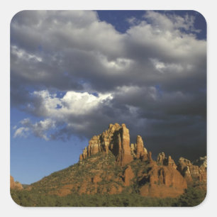 Noord-Amerika, Verenigde Staten, Arizona, Sedona. Vierkante Sticker
