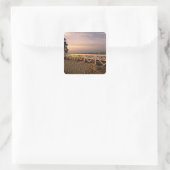 Noord-Amerika, Verenigde Staten, Massachusetts, Na Vierkante Sticker (Tas)