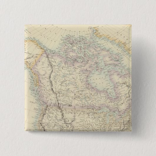 Noord-Amerika Vierkante Button 5,1 Cm (Voorkant)