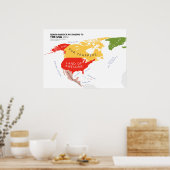 Noord-Amerika Volgens de Verenigde Staten Poster (Keuken)