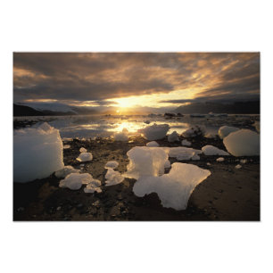Noord-Amerika, VS, Alaska, IJsbaai, IJsscape, Foto Afdruk