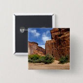 Noord-Amerika, VS, Arizona, Navajo Indian 5 Vierkante Button 5,1 Cm (Voorkant /achterkant)