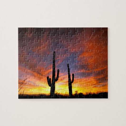 Noord-Amerika, VS, Arizona, Sonoran-woestijn. Legpuzzel (Horizontaal)